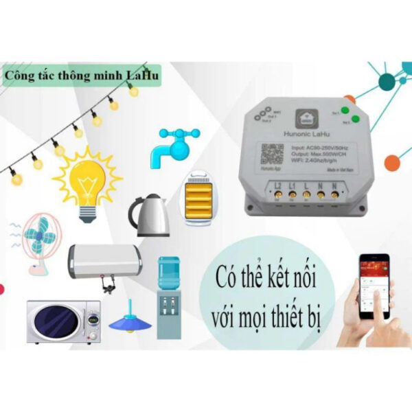 Công tắc Hunonic Lahu 1 kênh công suất lớn 4000W. - Ảnh 2