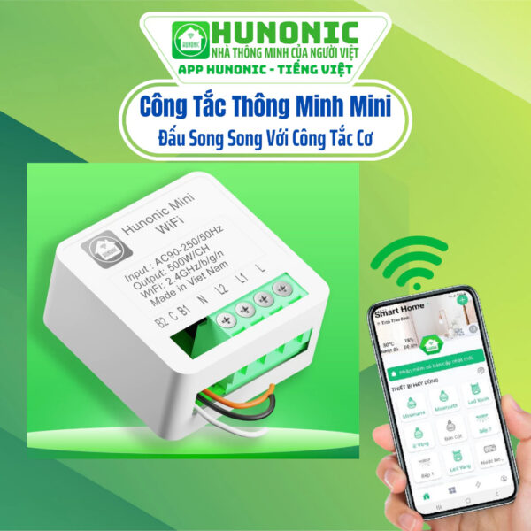 Công Tắc Wifi Mini Hunonic - Ảnh 2